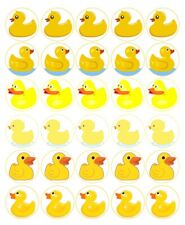 Yellow Ducks Cupcake Toppers Edible Icing Wafer Decor Bday Party Pool Animal Toy