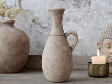Slim Terracotta Bottle Vase