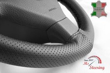 FOR RENAULT Renault Master Van III 2010+ BLACK PERF LEATHER STEERING WHEEL COVER