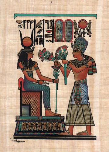 Egyptian papyrus painting - papyrus,