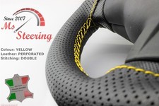 BLACK PERF LEATHER STEERING