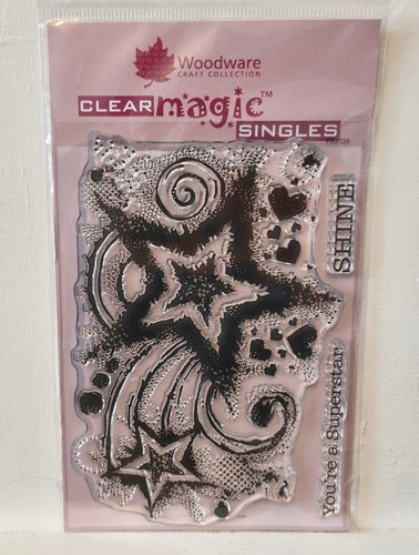 Woodware stamps star burst - -,