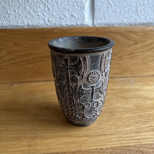 Vintage studio pottery brown - vintage,