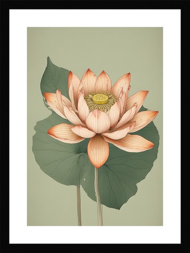 Exquisite lotus flower framed - lotus,
