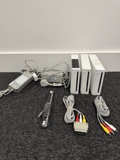 Wii Bundle Parts Only ( x3 Consoles, 2 Original Power Cords And Cables As Shown)