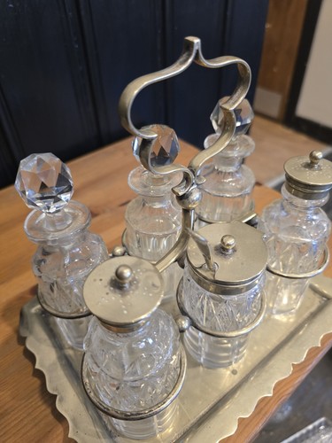 Cut glass cruet - cut,