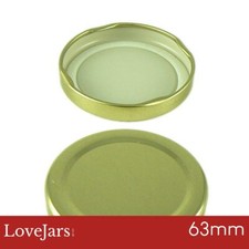 Jam Jar Replacement Twist Off Lids. Size: 63mm. Gold. Brand New