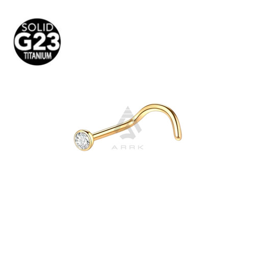 Nose stud gold g23 - nose,