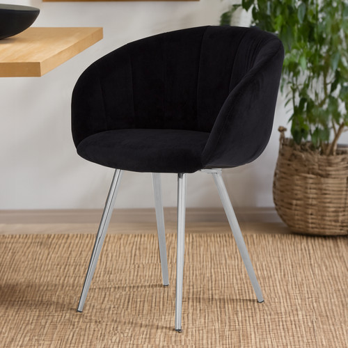 Black and silver - black, chair