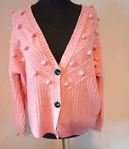 Pink rib knit v - rib-knit, v-neck
