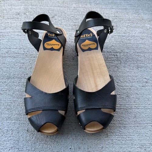 Swedish hasbeens toffel - swedish, black