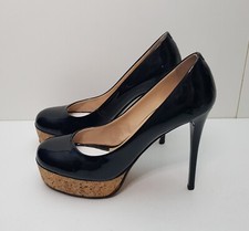 GIUSEPPE ZANOTTI SIZE 4.5UK EUR37.5 WOMENS BLACK STILETTO HEELS PLATFORM SHOES