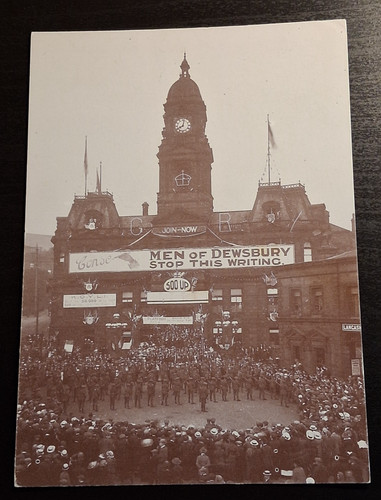 Dewsbury town hall depicting - town,