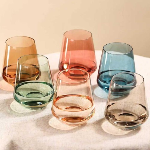 Colored stemless wine glasses - stemless,