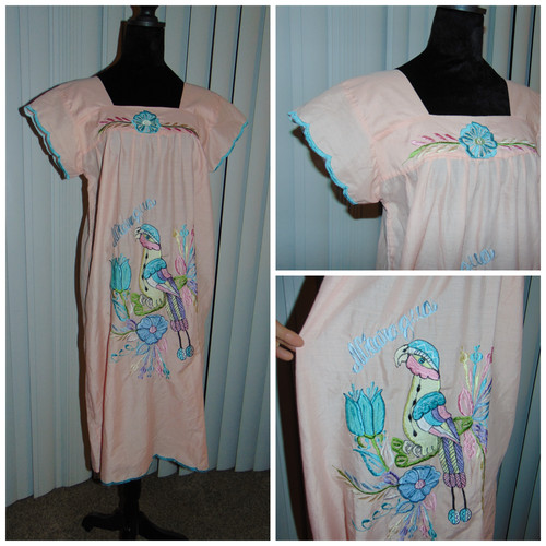 Vintage embroidered bird - bird, and