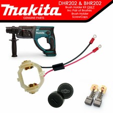 Genuine Makita DHR202 BHR202 Brush Holder + Brush Caps & CB441 Carbon Brushes
