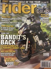 Rider Motorcycling July 2007