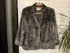 Ladies Next Grey Faux Fur