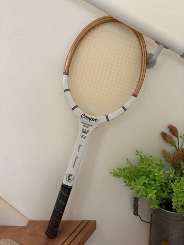 Antique wooden compact tennis - antique,