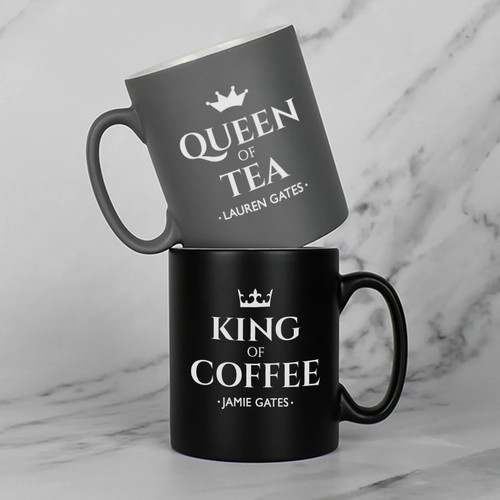 Personalised king queen mug - personalised,