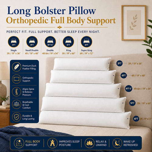 Bolster pillow orthopedic - bolster,