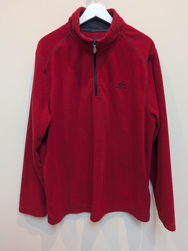 Weird fish red fleece - fish, xl
