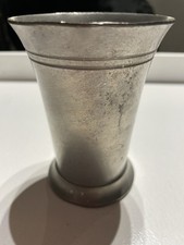 Vintage pewter beaker goblet - beaker, /