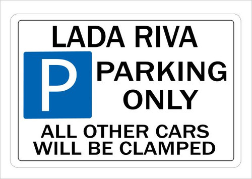Lada riva parking - lada, sign