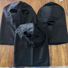 Mask Hood Open Mouth Eye Bondage Party Mask Cosplay Slave Punish Headgear BDSM