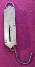 Antique Brass Hanging Spring Scale - Chatillons
