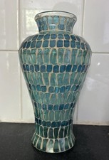 Blue Glass Mosaic Vase