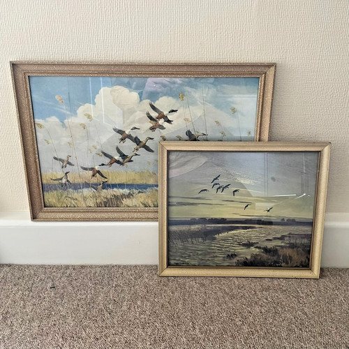 Two vintage peter - scott, prints