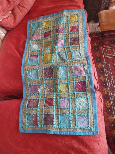 Teal panel wall hanging - teal,