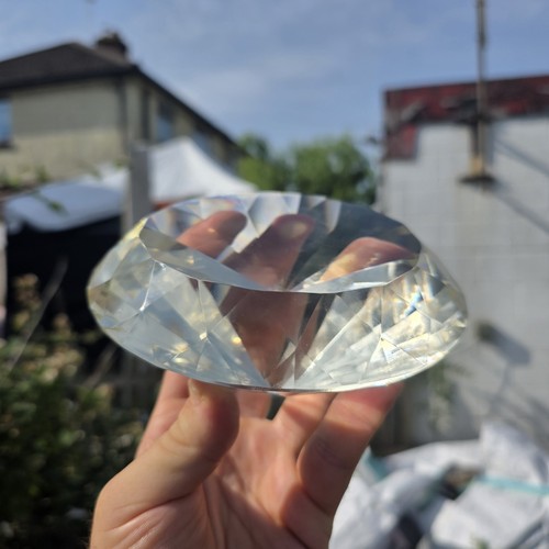 Large faceted crystal - crystal, diamond
