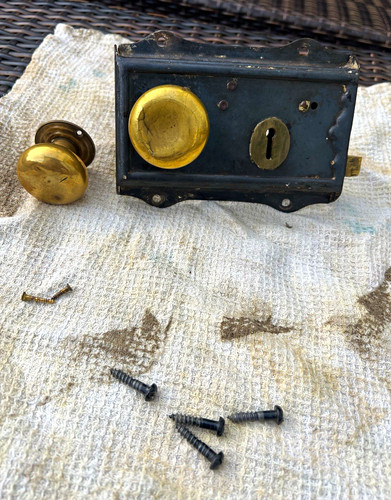 Antique victorian rim lock - victorian,