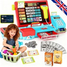 Deluxe Kids Cash Register Toy with Scanner & music 50+ Accessories Included 2025