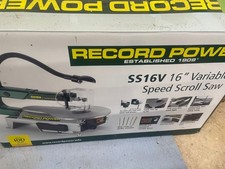 Record Power SS16V 16" Variable Speed Scroll Saw. Unused Open For Inspection
