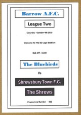BARROW AFC v SHREWSBURY TOWN