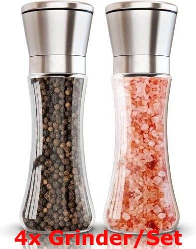 Pepper and salt grinder set - and,