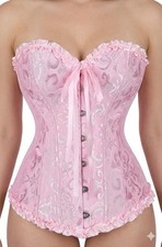 Baby Pink Brocade Corset Top