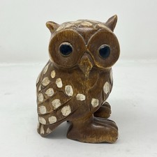 Carved Wooden Owl Ornament