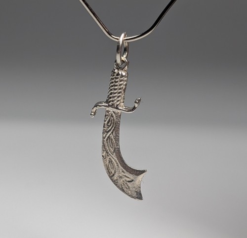 Vintage silver scimitar - silver,