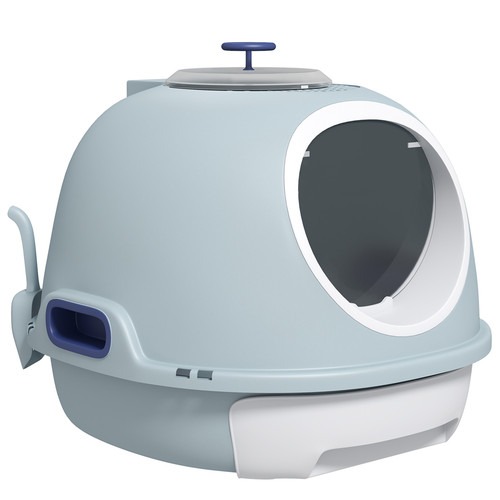 Pawhut enclosed cat litter - enclosed, box