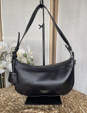 Radley small black leather handbag hobo bag