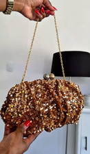 Zara Sequin Clutch Bag With