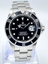 Rolex Submariner Date 16610 40mm Black Dial Black Aluminium Bezel Sub Box