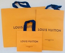 2x Authentic Louis Vuitton LV Empty Paper Gift Bag Shopping Carrier Bag Tote