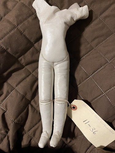 Bru marked kid leather doll - kid,
