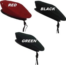 Beret "Monty" RED-GREEN-BLACK