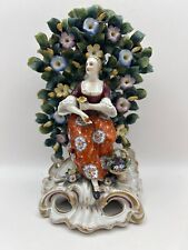 Antique Chelsea Derby Samson Dresden?  porcelain bocage lady figurine